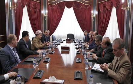 Serok Barzanî li gel Serok û Sekreterên Partiyên Turkmeniyên Herêma Kurdistanê civiya