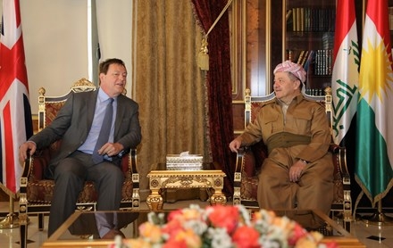 Serok Barzanî pêşwaziya Balyozê Brîtanya li Iraqê kir