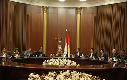 Serok Barzanî li gel kesayetî û nûnerên gundên nû azadkiriyên Şebekên li parêzgeha Nînowa civiya