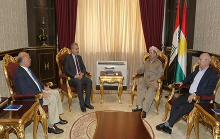 Serok Barzanî pêşwaziya Serokê Encûmena Niştîmaniya Kurd li Sûriye kir