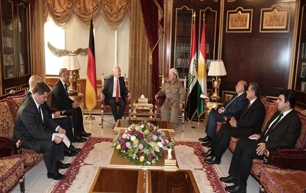 Serok Barzanî pêşwaziya Balyozê nû yê Almanya li Iraqê kir