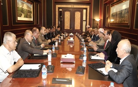 Serok Barzanî li gel Mekteba Sekreteriyeta Yekîtiya Mamostayên Kurdistanê civiya