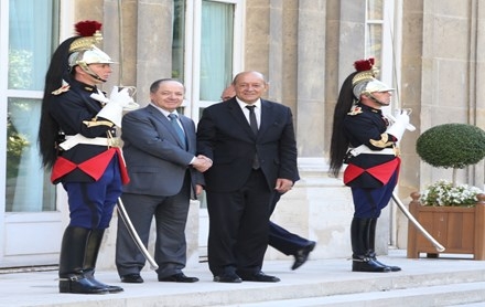 Serok Barzanî û Wezîrê Berevaniya Fransa civiyan