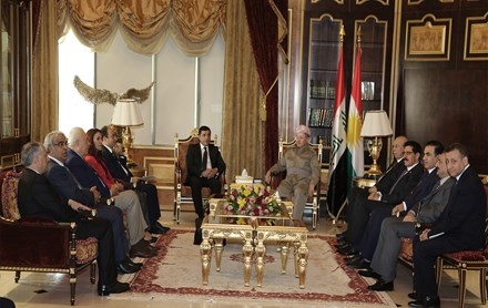 Serok Barzanî pêşwaziya şandekî bilinda Partiya Demokratîka Gelan kir