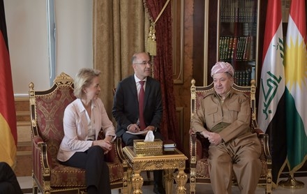 Serok Barzanî pêşwaziya Wezîra Berevaniya Almanya kir