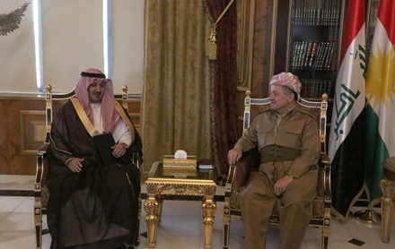 Serok Barzanî pêşwaziya Konsolê Giştî yê Su'udiye li Hewlêrê kir