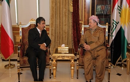 Serok Barzanî pêşwaziya Balyozê nû yê Kuweyt li Iraqê kir