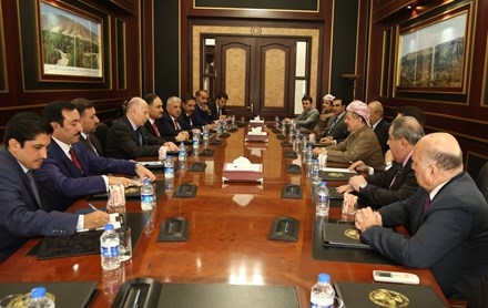 Serok Barzanî pêşwaziya Serok û şandeke bilinda Kutleya El Muteahîdun kir