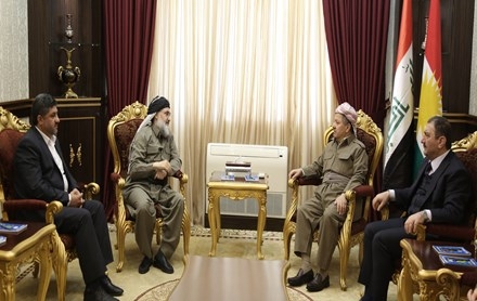 Serok Barzanî pêşwaziya Rêberê Giştî yê Tevgera Îslamiya Kurdistanê kir