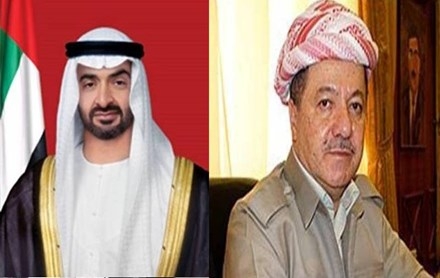 Cîgirê Mîrnişînê Ebudabî serxweşiyê li Serok Barzanî kir