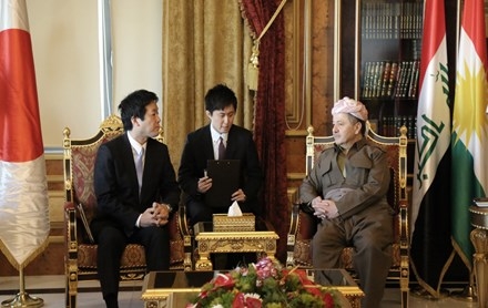 Serok Barzanî pêşwaziya Wezîrê Dewletê yê Karubarê Derveyê Japonya kir