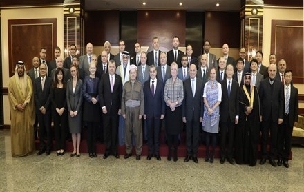 Serok Barzanî li gel Nûner û Konsolê welatan li Hewlêrê civiya