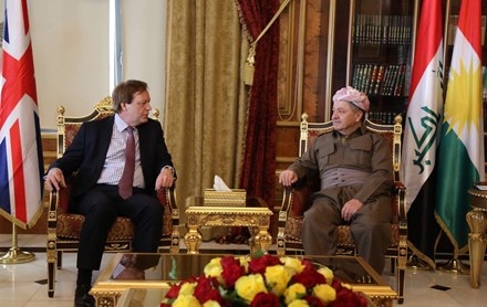 Serok Barzanî pêşwaziya Balyozê Brîtanya li Iraqê kir