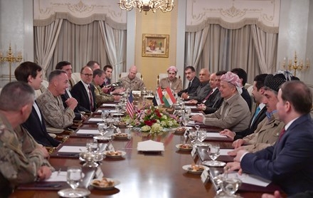 Serok Barzanî pêşwaziya Serok Erkanê Hevbeşê Artêşa Amerîka û şanda li gel kir