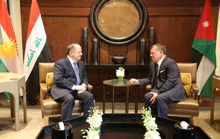 Serok Barzanî li gel Şahê Urdinê civiya