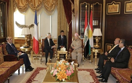 Serok Barzanî pêşwaziya Balyozê Fransa li Iraqê kir