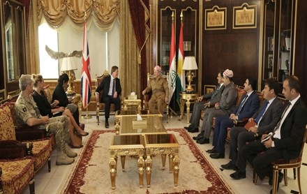 Serok Barzanî pêşwaziya Balyozê Brîtanya li Iraqê kir