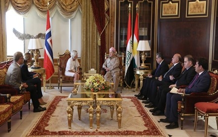 Serok Barzanî pêşwaziya Balyoza Norwêç li Iraqê kir