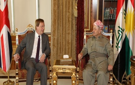 Serok Barzanî pêşwaziya Balyozê Brîtanya li Iraqê kir