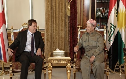 Serok Barzanî pêşwaziya Balyozê Brîtanya li Iraqê kir