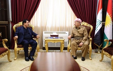 Serok Barzanî pêşwaziya Kosret Resul Elî kir