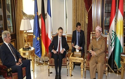 Serok Barzanî pêşwaziya her dû Balyozên Almanya û Fransa kir