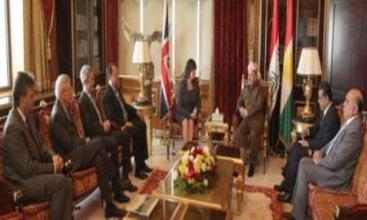 Serok Barzanî Û Wezîra Bazirganî Ya Îrlendaya Bakûr Civiyan