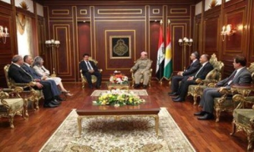 Serok Barzanî Pêşwaziya Heyeteke YNK Kir