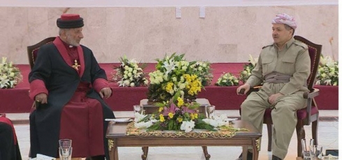 Barzanî serdana Patiryarkê Dêra Rojhilat a Asûriyan kir