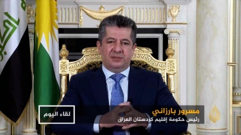 Mesrûr Barzanî bo Aljazeera: Em dixwazin pêwendiyên me yên baş ligel hemû cîranên me hebe