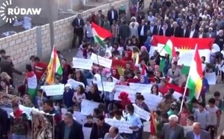 Hesekê- êrişê alîgirên PYDê li ser xwepêşandana ENKSê