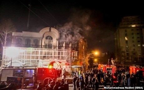 Balyozxaneya Erebistanê hat şewitandin!