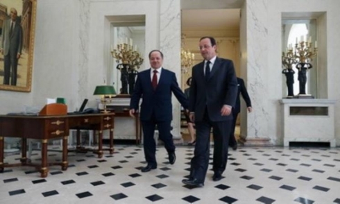 Serokkomarê Franseyê pêşwaziya Serokê Kurdistanê kir 