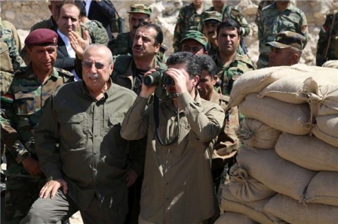 Nêçîrvan Barzanî serdana çeperên pêşmerge kir