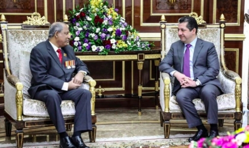 Mesrûr Barzanî pêşwazî li balyozê Sirîlanka li Iraqê kir