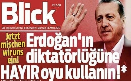 Rojnameya swîsrî: Ji dîktratoriya Erdogan re bêjin Na