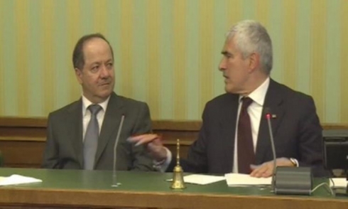 Serok Barzanî bi Serokê komîteya peywendiyên derve ya Senatoya Îtaliyayê re civiya. 