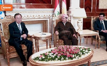 Barzanî û Ban Ki-moon civiyan