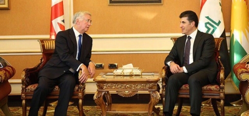 Wezîrê Berevaniya Brîtanya û Serokwezîr Nêçîrvan Barzanî civiyan