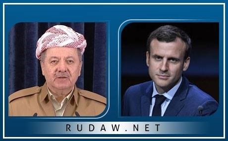 Serokê Fransayê bo Barzanî: Em rêzê ji rola te ya dîrokî re digrin