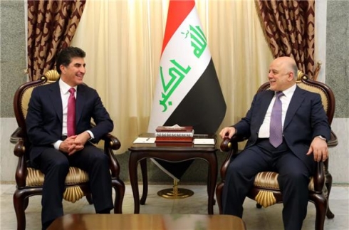 Nêçîrvan Barzanî û Heyder Ebadî civiyan