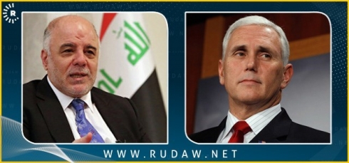 Mike Pence bo Ebadî: Ji ber vebûna firokexaneyên Kurdistanê kêfxweş im