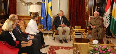 President Barzani Meets Sweden’s Foreign Minister and EU Humanitarian Commissioner 