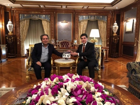 Nêçîrvan Barzanî ligel rêkxerê Navenda Metro civiya