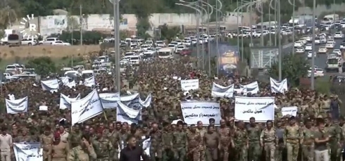 Pêşmergeyan li dijî biryara Bexdayê dest bi xwepêşandanê kirin