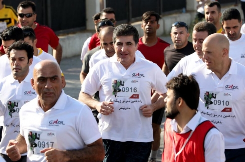 Bi pişikdarîya Nêçîrvan Barzanî  8emîn Maratona Navdewletiya Hewlêrê dest pê kir