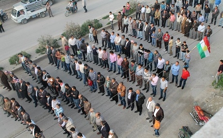 Li Serê Kaniyê ENKS û PYDê xwepêşandanek li dar xistin