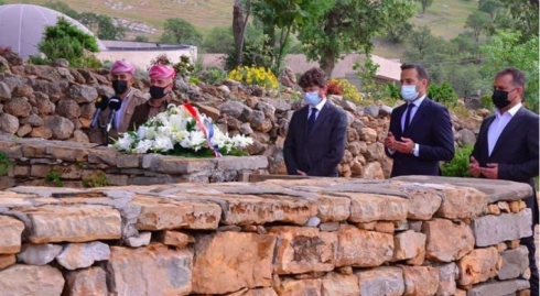 Konsolê giştî yê Fransa serdana Goristana Nemiran li devera Barzan kir