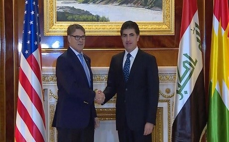 Hevdîtina Nêçîrvana Barzanî û Wezîrê Enerjiyê yê Amerîkayê dest pê kir