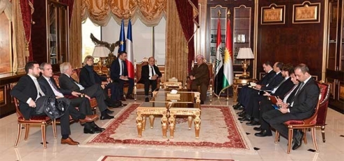 Barzanî û Wezîrê Derve yê Fransa li ser rewşa 